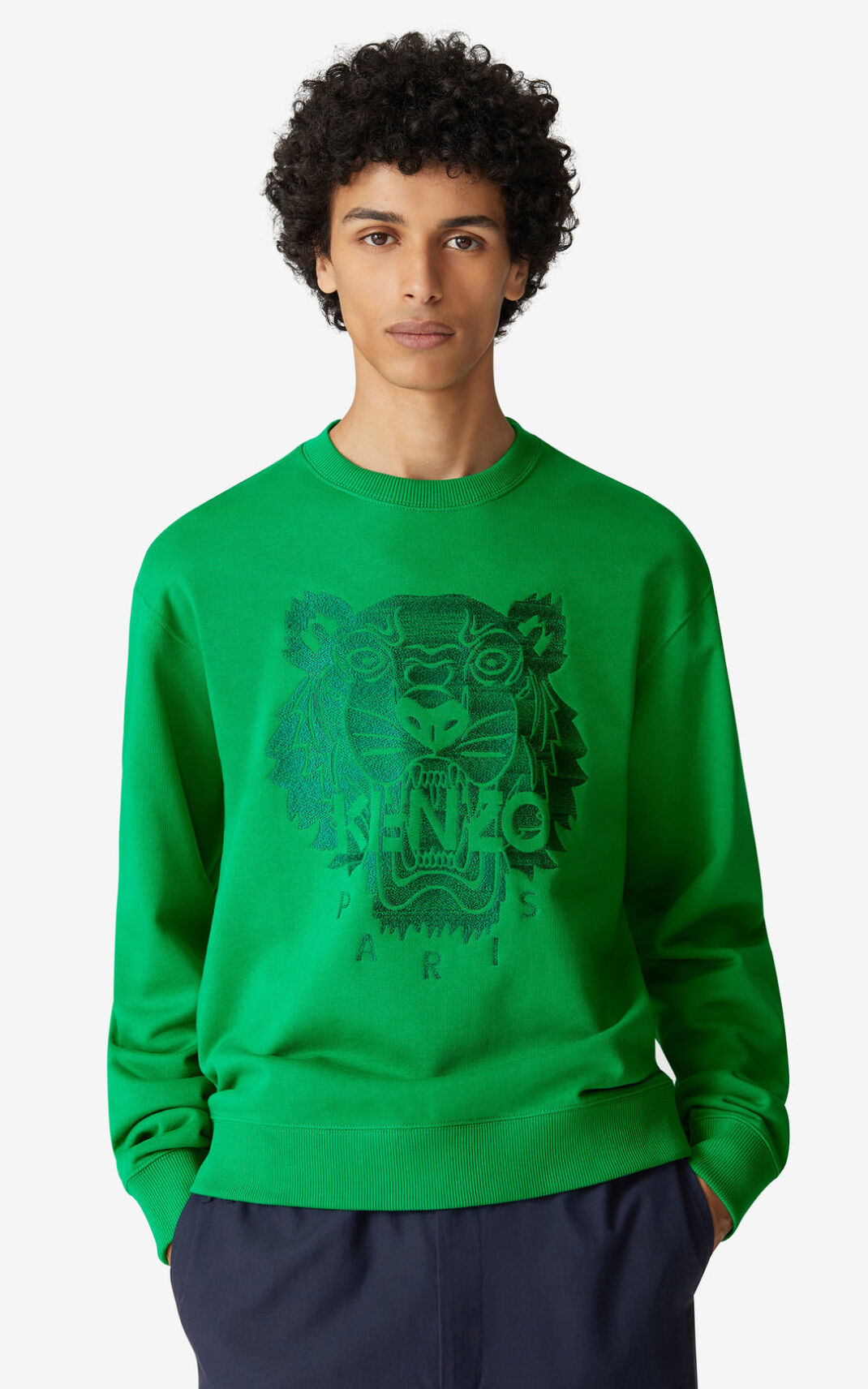 Sweat Kenzo Homme Tiger Vert JRKPU-0379